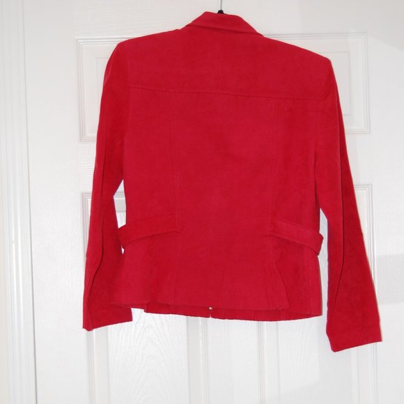 POSITIVE ATTITUDE Red Women's Zipper Jacket SIze 8 - Picture 6 of 10